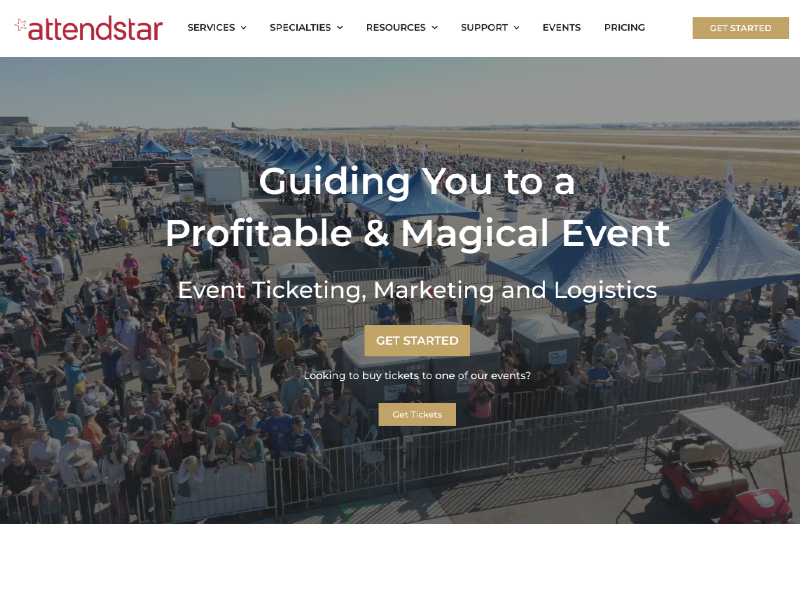 Attendstar Website Homepage