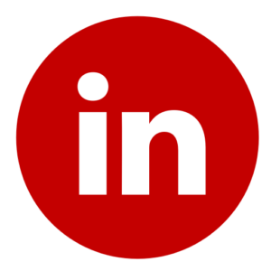 Linkedin logo in red